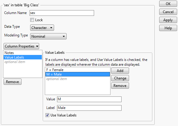 Adding Value Labels