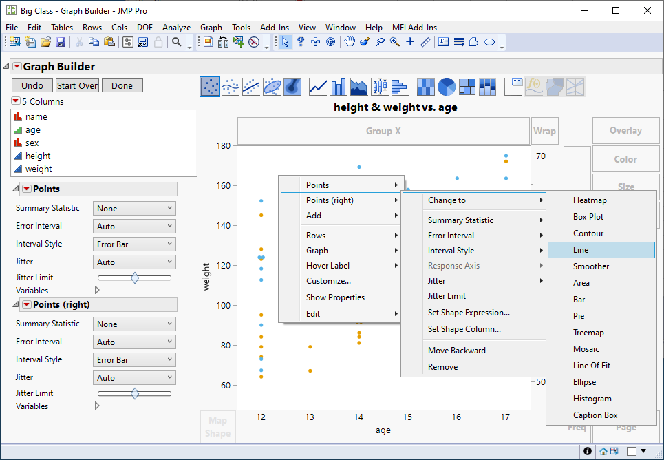 How do I make Combo Chart in Graph Builder? - JMP User Community