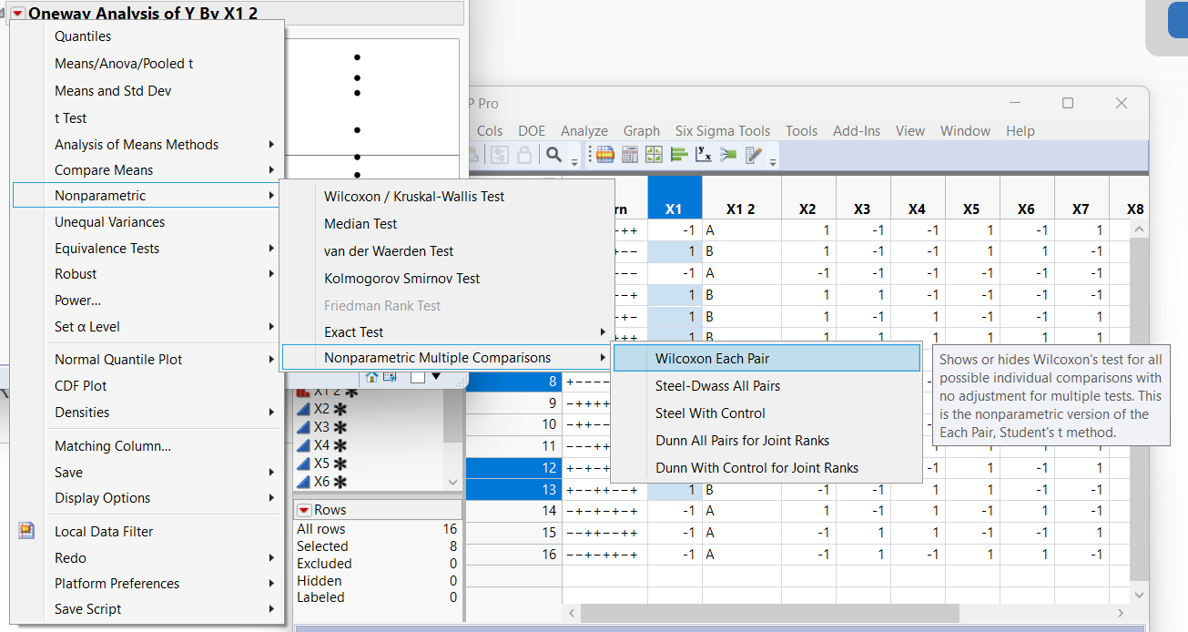 Does "wilcoxon eachpair" account for multiple pairs? JMP User Community