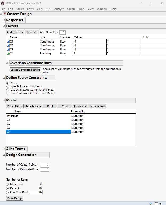 Solved: 2^3 factorial with blocked replicates - JMP User Community