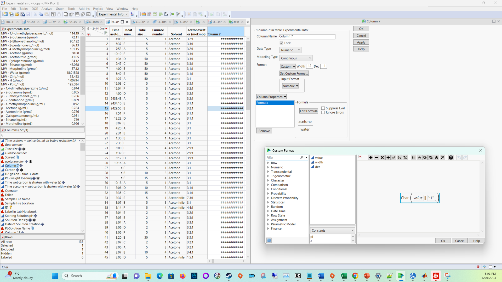 Issue with custom format equation in JMP column - JMP User Community