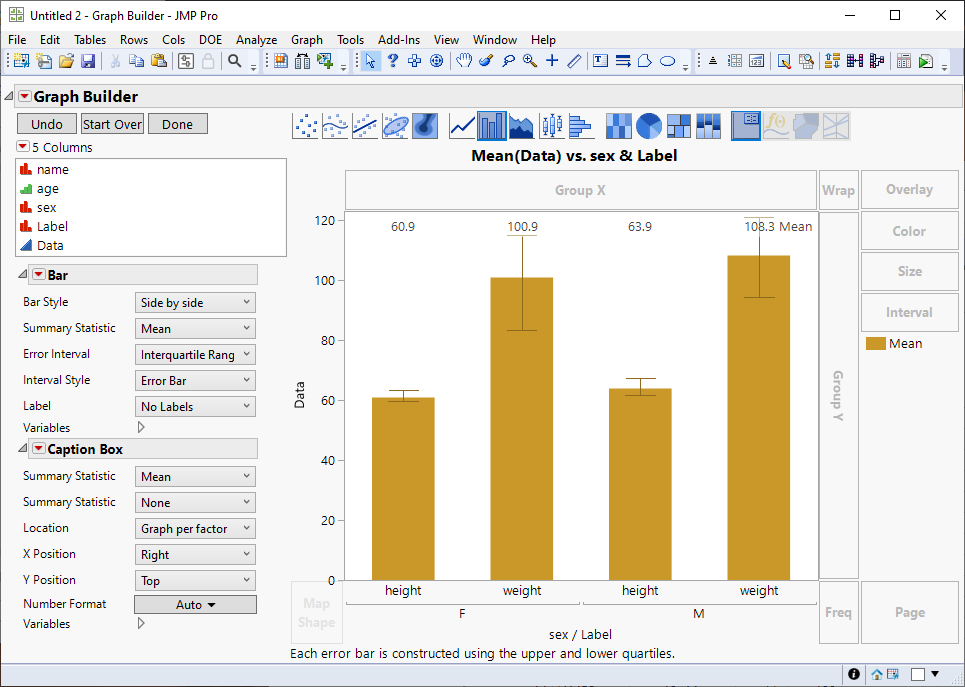 How to have both error bars and value labels on clustered bar chart ...