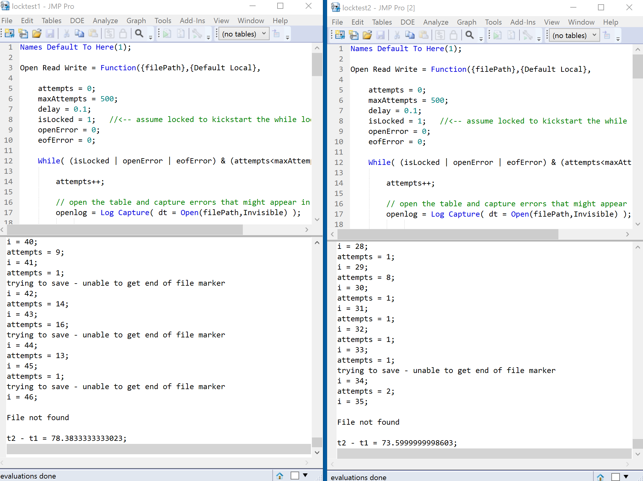 Solved: Re: How to prompt a " File in Use" message - JMP User Community