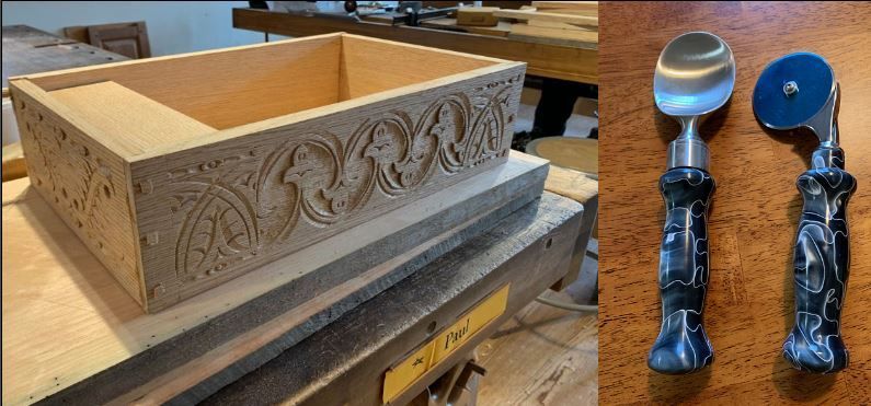 Paul Nelson's hobbies include carving and molding practical and interesting houshold objects.