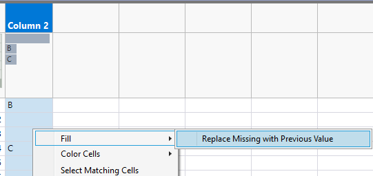Fill Missing Cells - JMP User Community