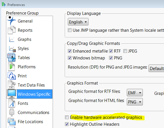 JMP on Windows has a hardware acceleration preference