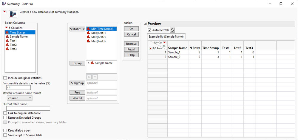 Solved: Re: How to combine rows with same value in one column? - JMP ...