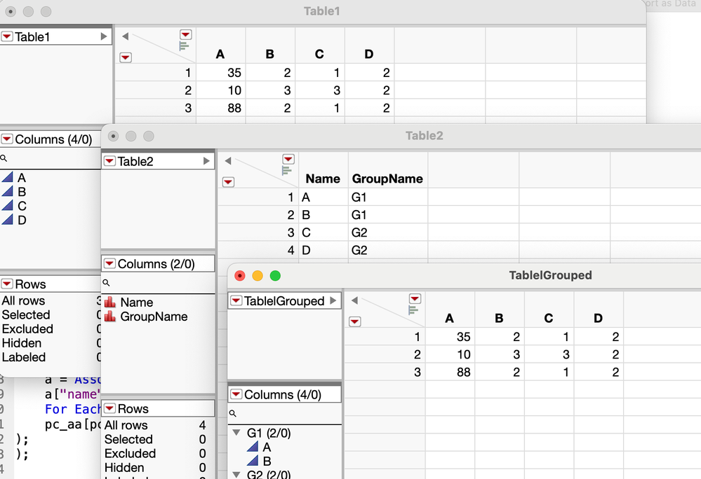 Solved: Atuomate assigning columns to groups - JMP User Community
