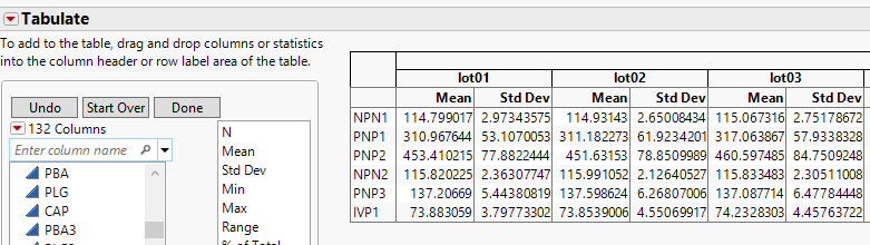 Add custom formula and columns to Tabulate window - JMP User Community