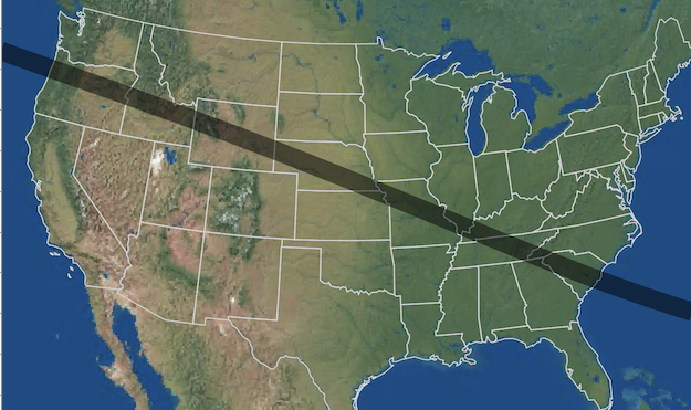 How to make an eclipse path map