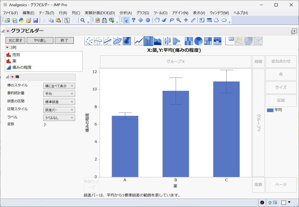グラフビルダー：完成したグラフ
