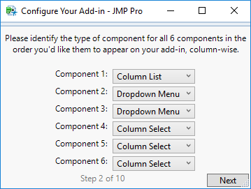 Step 2: Enter Component Types