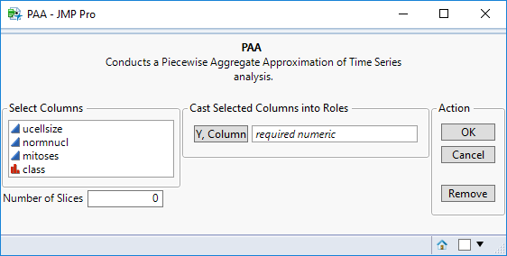 JMP to R Add-In Builder Example: PAA (Piecewise Aggregate Approximation)