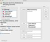 Tables Summary Dialog with Group Columns