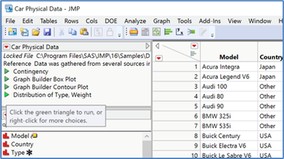 Tun a savved script from data table panel