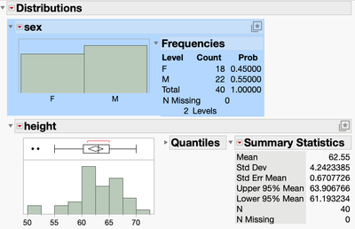 Example: Big Class.jmp (Help > Sample Data Folder)