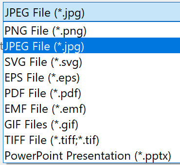 Save graphic as the file type of your choice