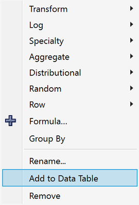 Create temporary column and add to data table
