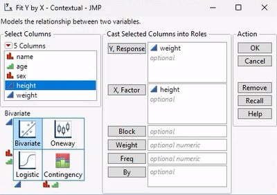 Big Class.jmp (Help > Sample Data Folder)