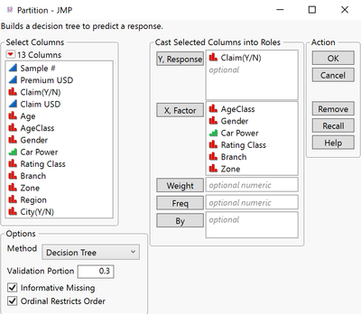 Auto Raw Data.jmp (Help > Sample Data Folder)