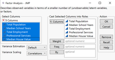 Socioeconomic.jmp (Help > Sample Data Folder)