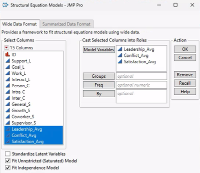 Job Satisfaction.jmp (Help > Sample Data Folder)