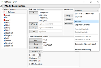 Dogs.jmp (Help > Sample Data Folder)