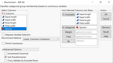 Iris.jmp (Help > Sample Data Folder)