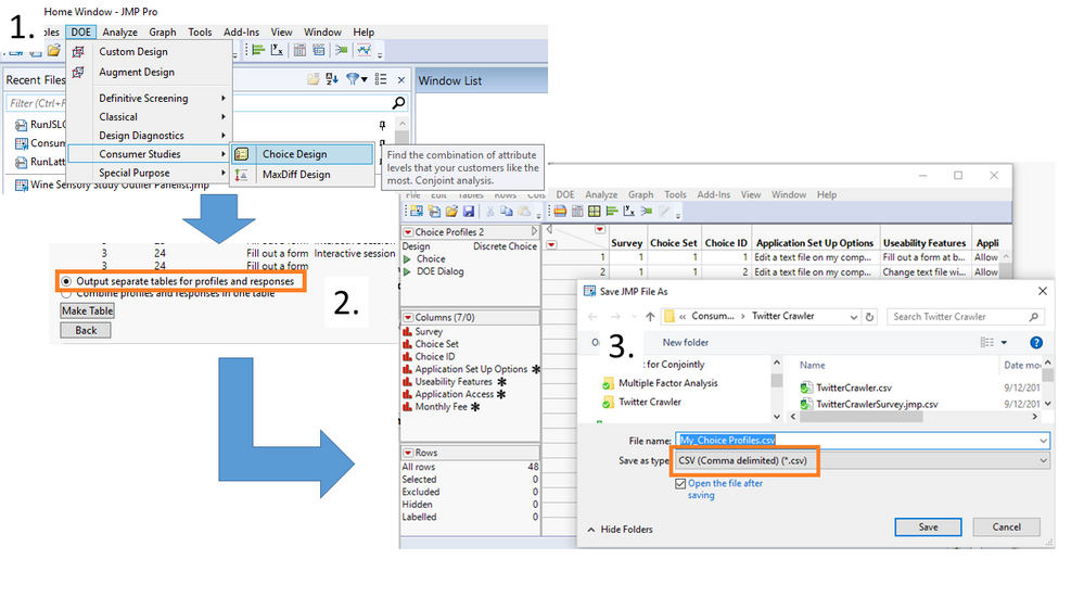 Add-In for easy import/export to Conjoint.ly helps field JMP choice designs & import results to JMP.