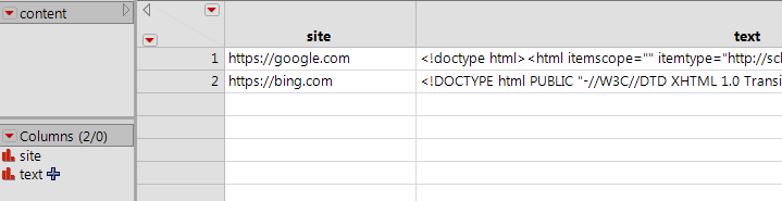 Data table with HTML loaded in formula column