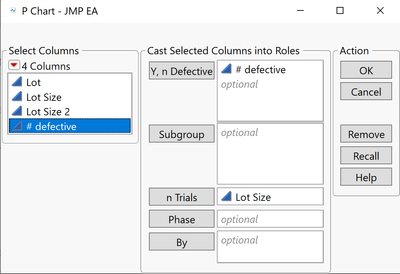 Washers.jmp (Help > Sample Data Folder > Quality Control)