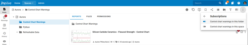 Figure 2: Subscribing to receive warning notifications