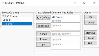 Fabric.jmp (Help > Sample Data Folder > Quality Control)