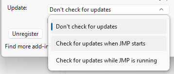 AutoUpdate setting in JMP19 - JMP User Community